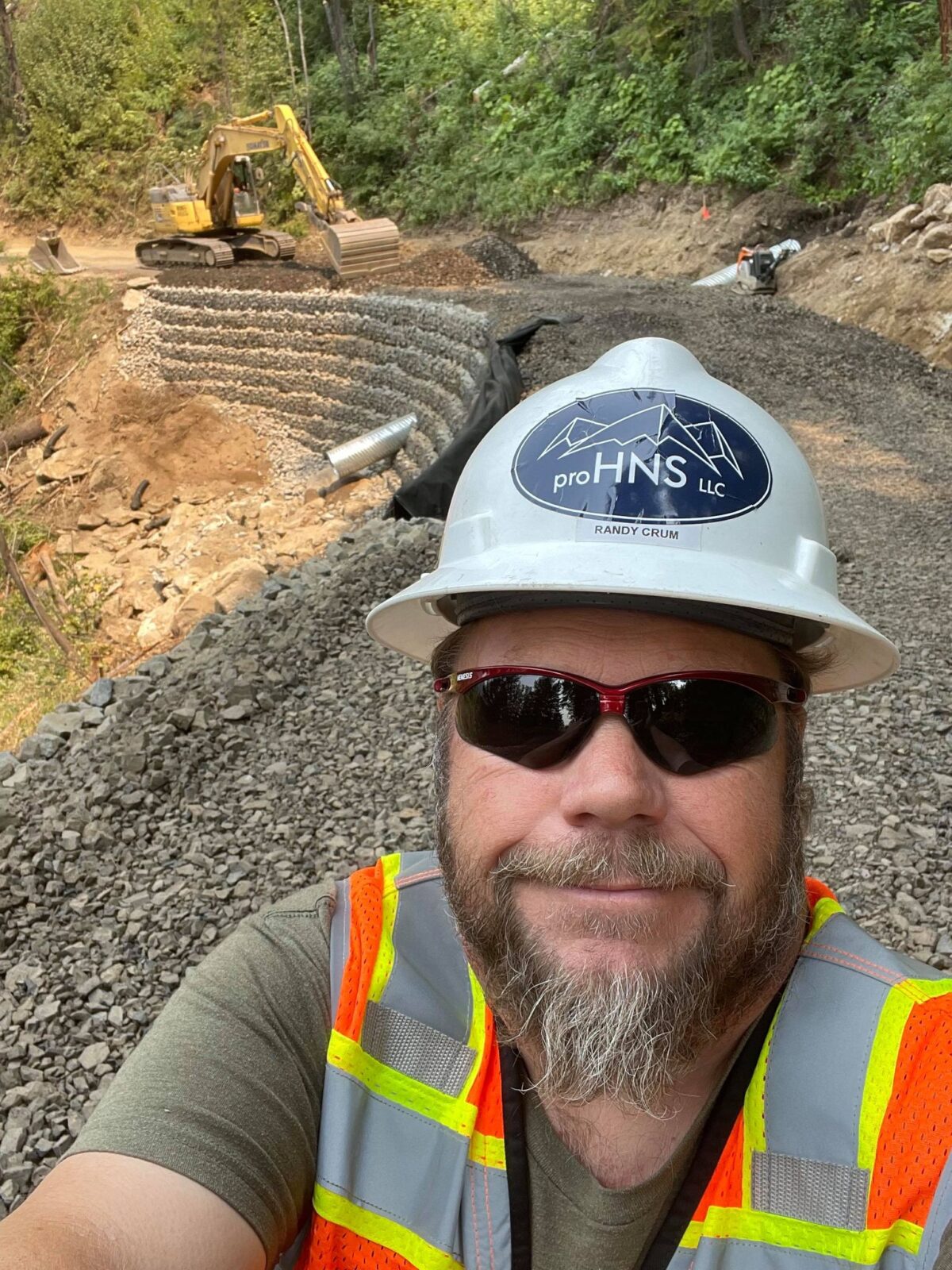 proHNS Engineering Inspector Randy Crum working on the Nez Perce Clearwater Repairs project in Idaho. 